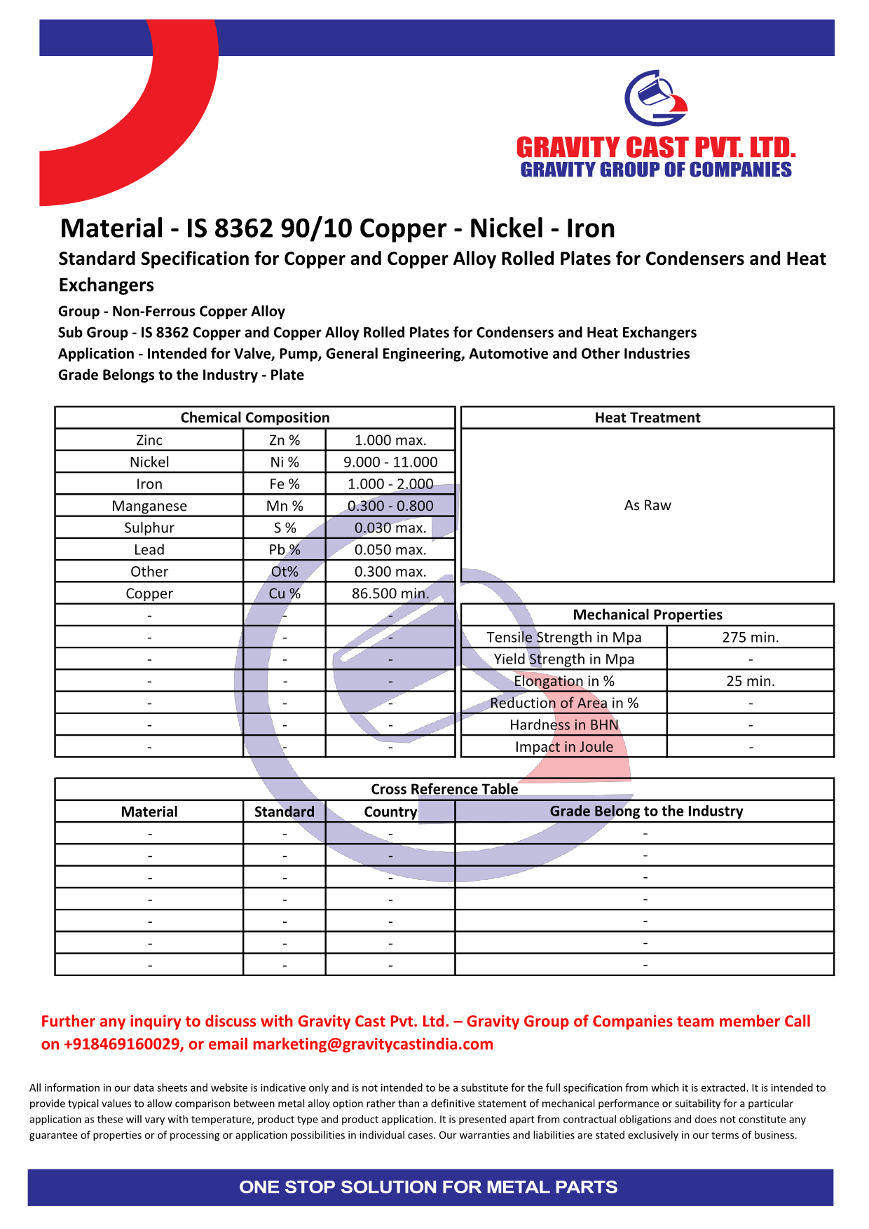 IS 8362 90 10 Copper Nickel  Iron.pdf